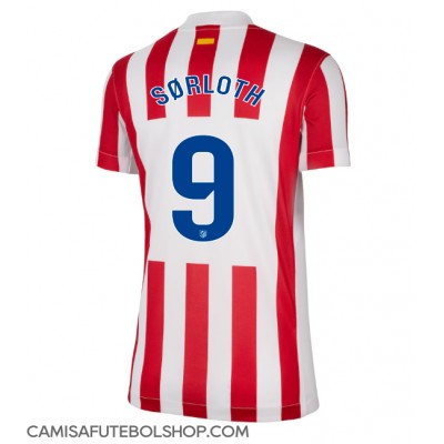 Camisa de time de futebol Atletico Madrid Alexander Sorloth #9 Replicas 1º Equipamento Feminina 2025-26 Manga Curta Camisa de time de futebol Atletico Madrid Alexander Sorloth #9 Replicas 1º Equipamento Feminina 2025-26 Manga Curta